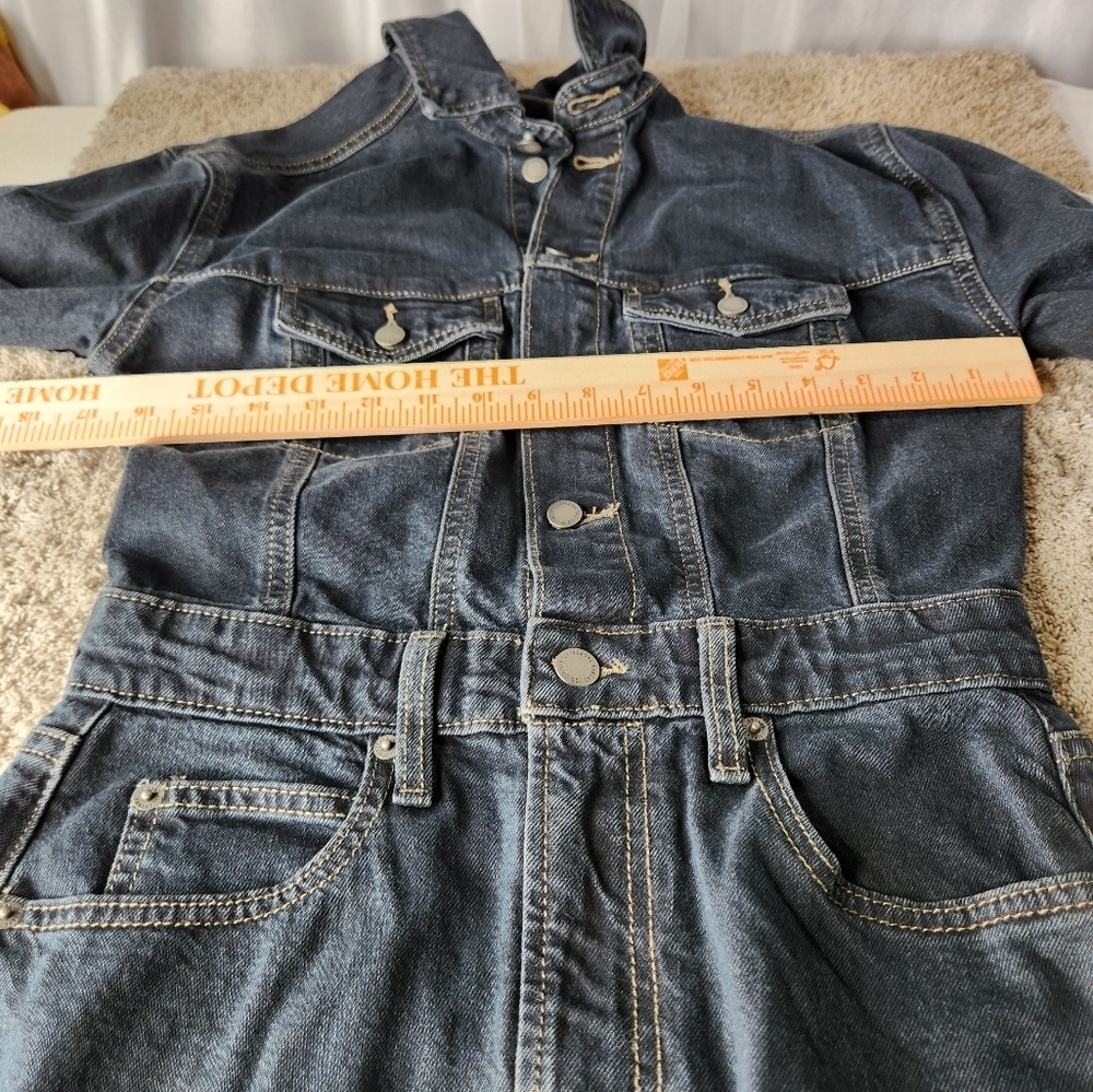 Women's Long Sleeve Denim Maxi Dress - Universal Thread Black Wash 0 - Picture 12 of 15